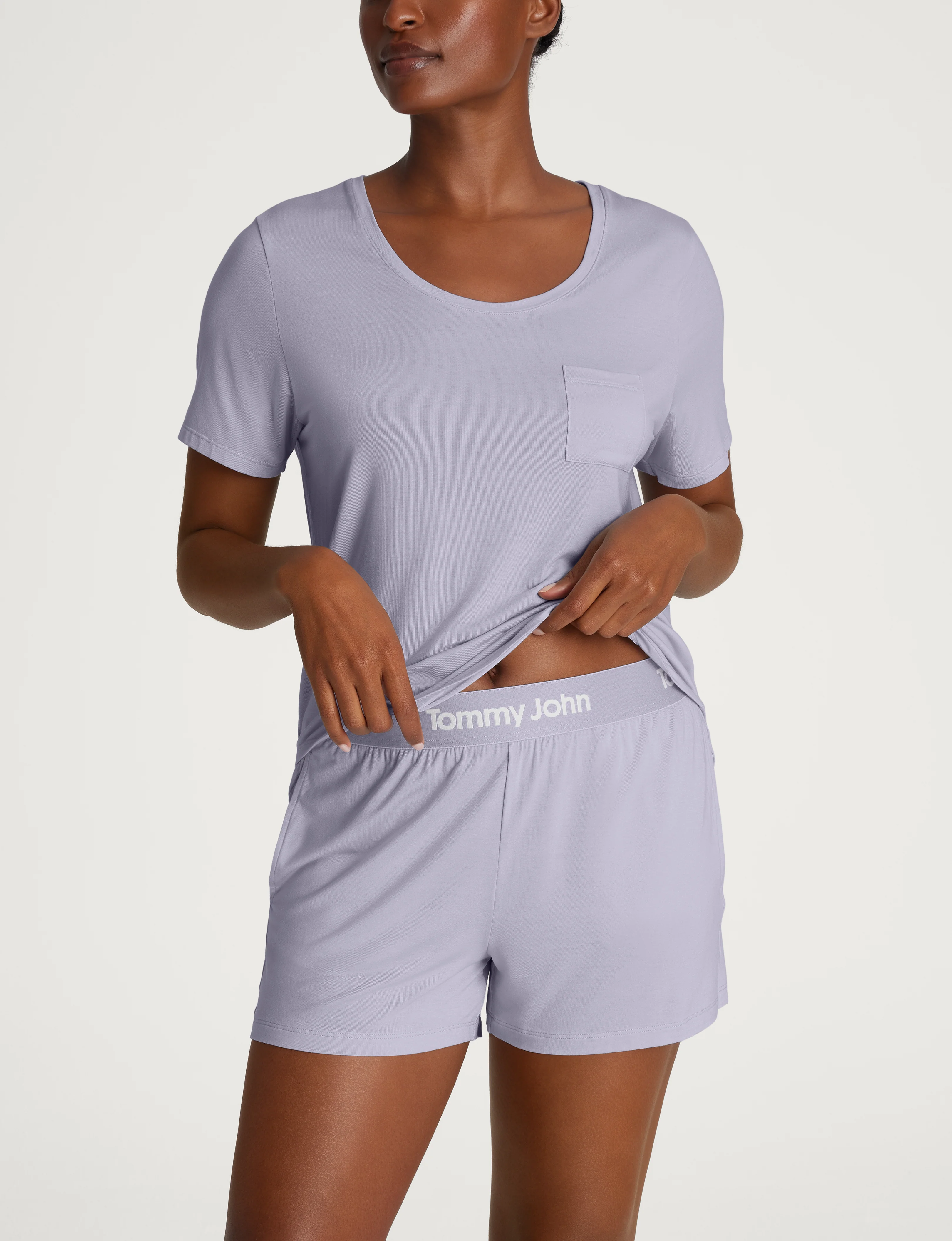 Women's Second Skin Sleep Pocket Tee & Short Set - Image 29