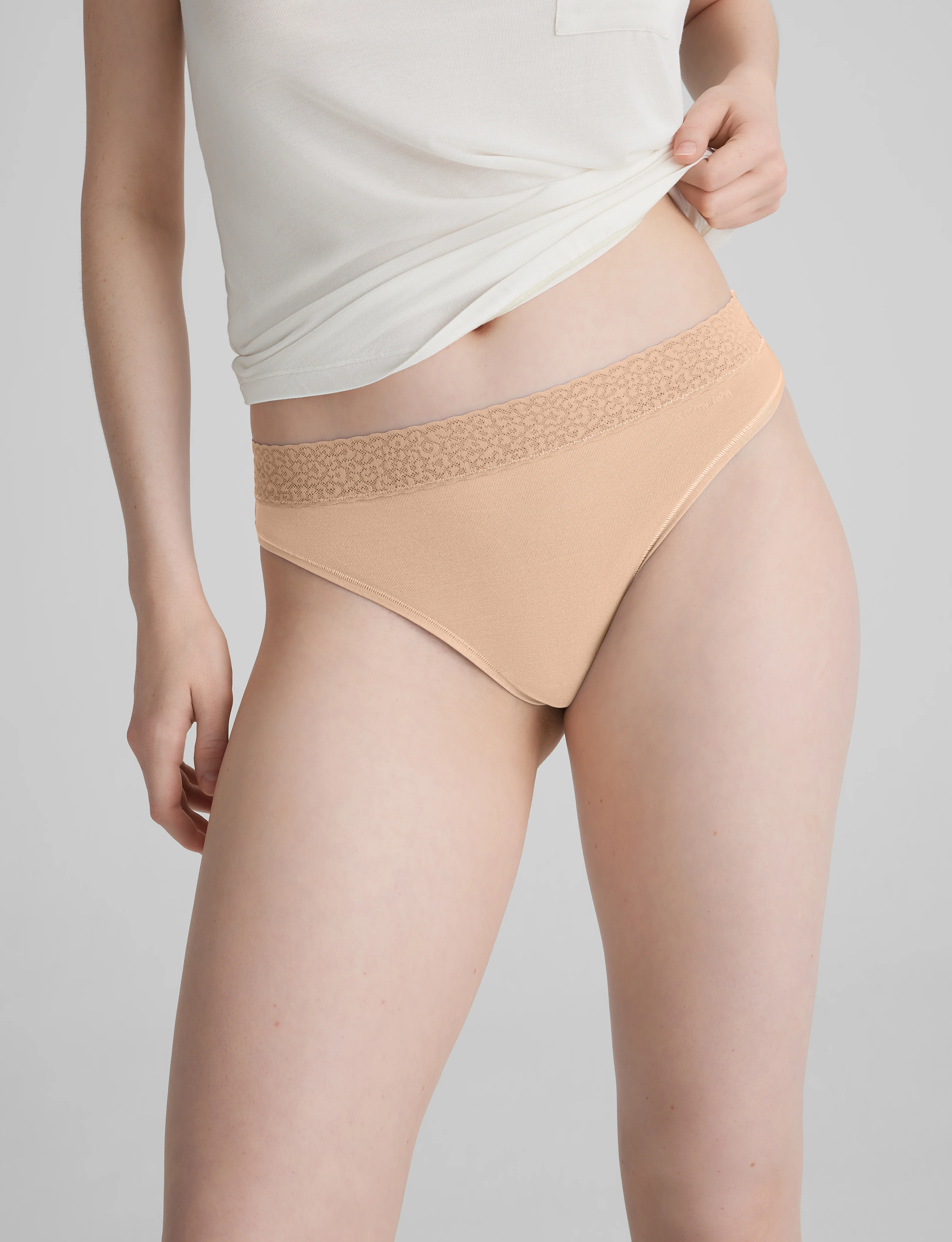 Women's Second Skin Thong, Lace Waist - Image 12