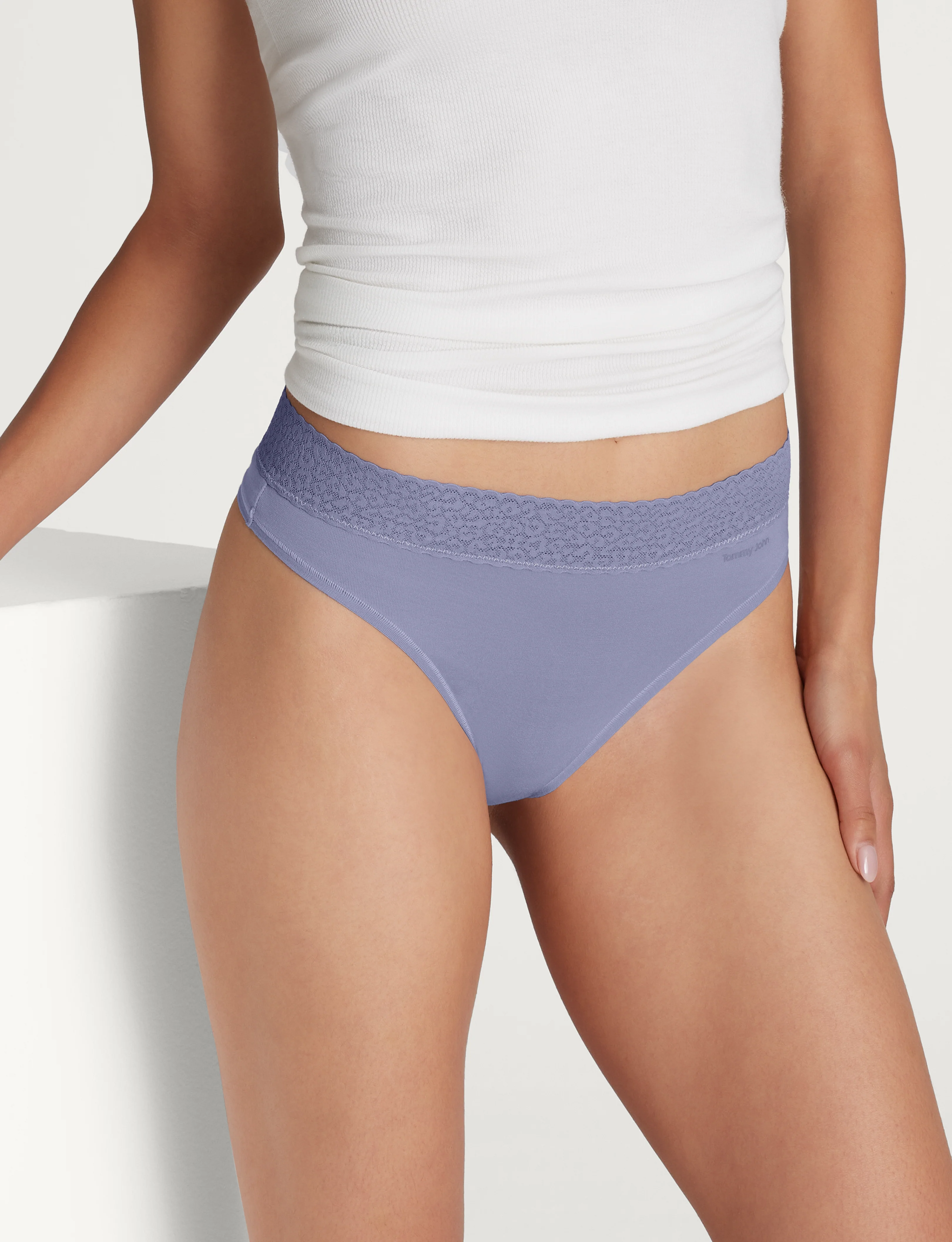 Women's Second Skin Thong, Lace Waist - Image 22
