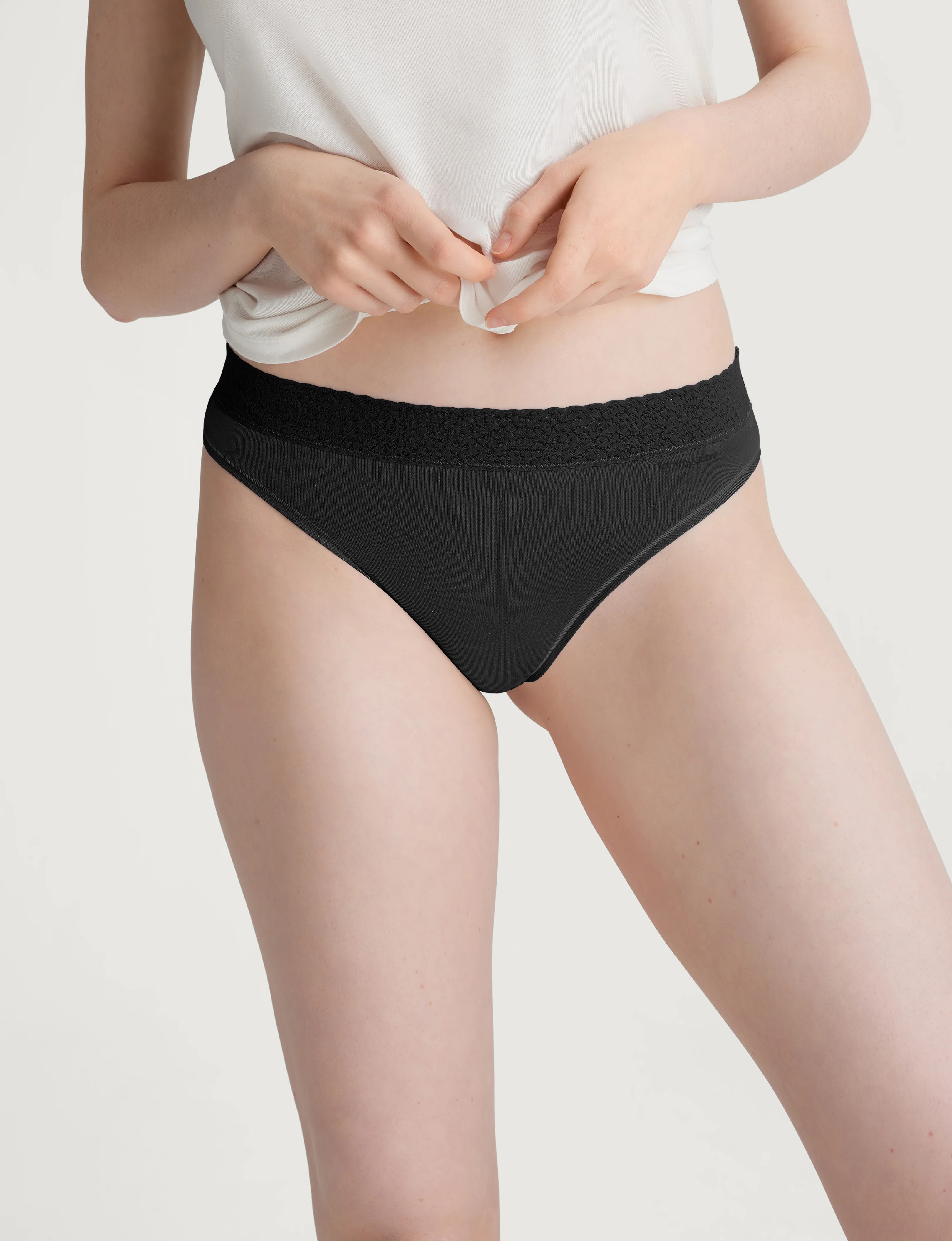 Women's Second Skin Thong, Lace Waist - Image 26