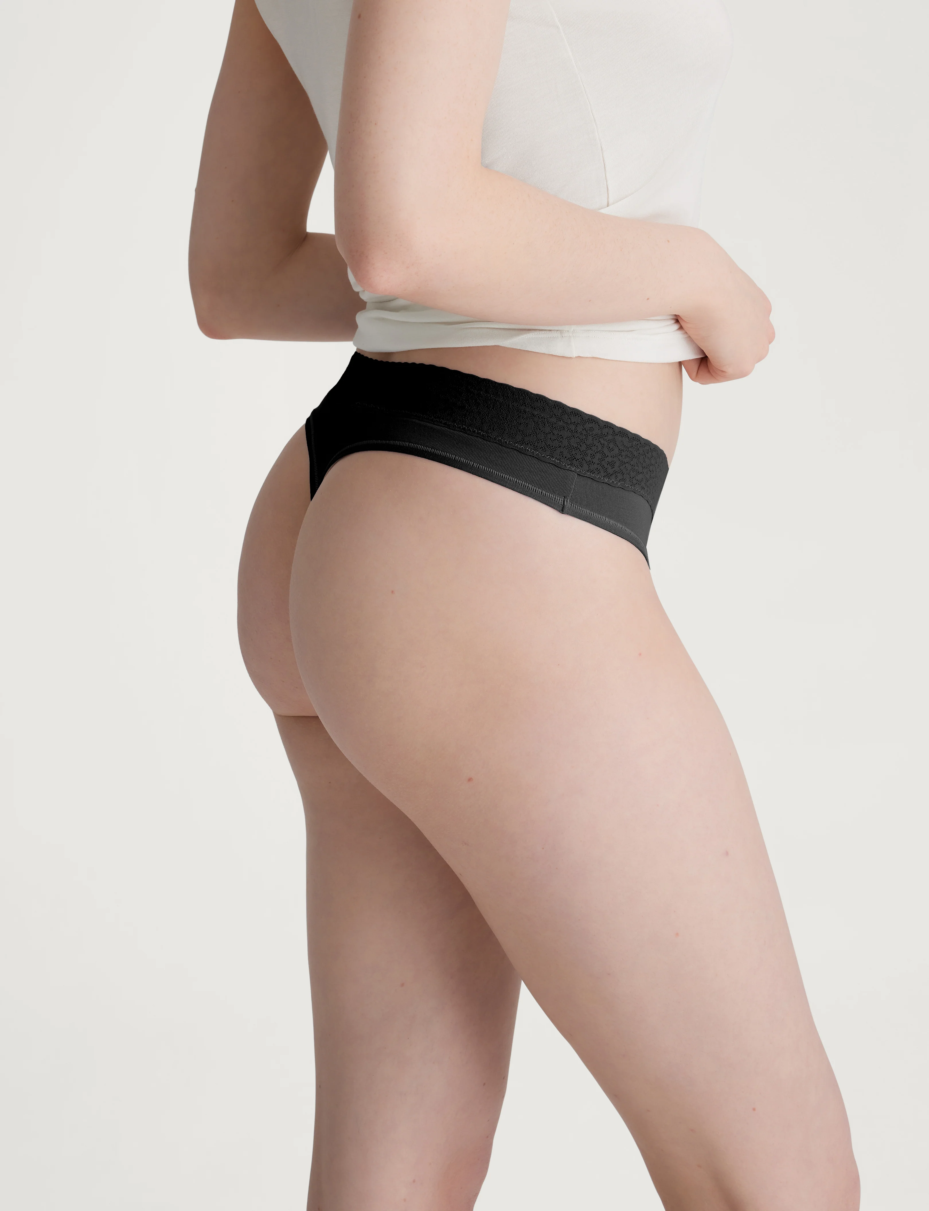 Women's Second Skin Thong, Lace Waist - Image 28