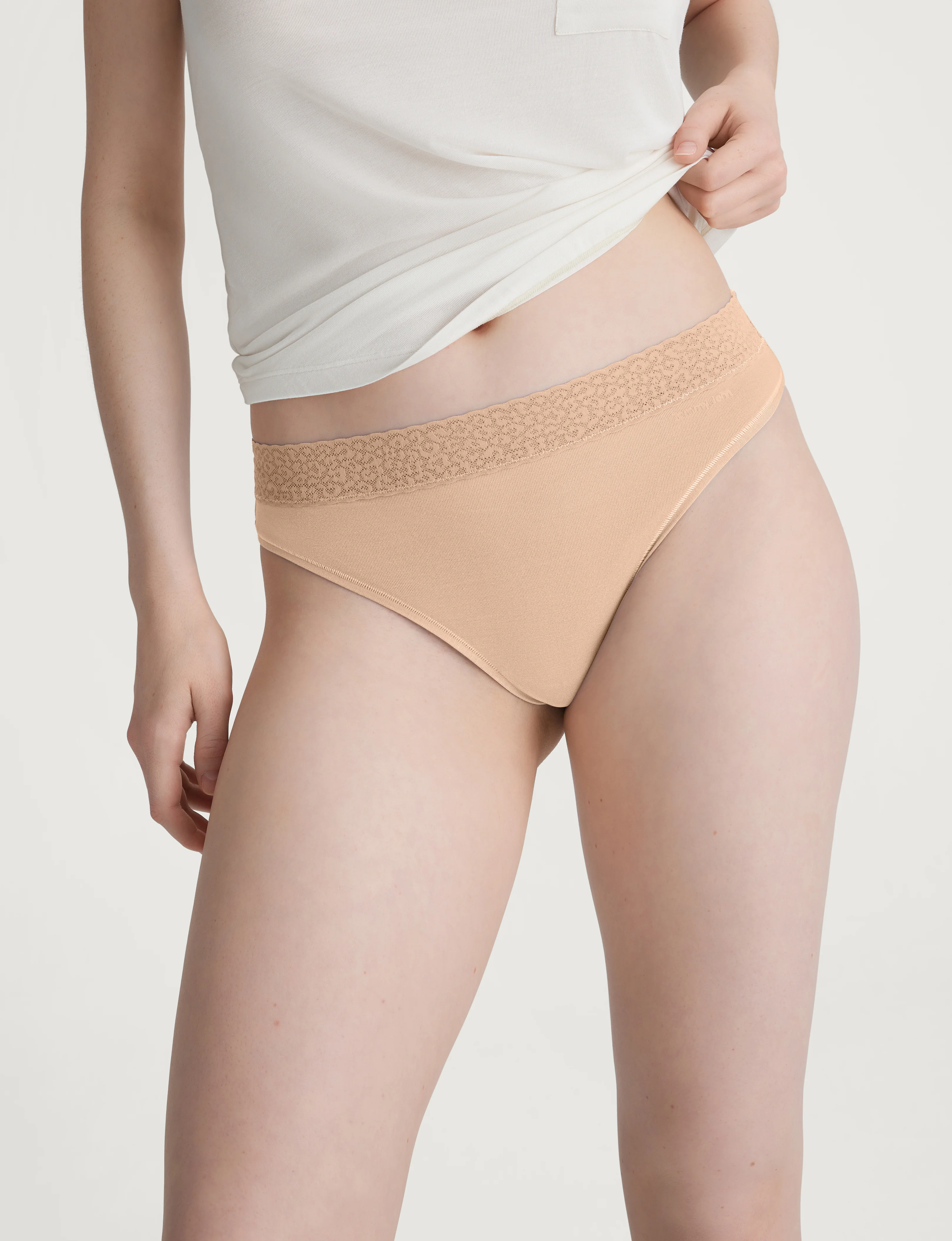Women's Second Skin Thong, Lace Waist - Image 30