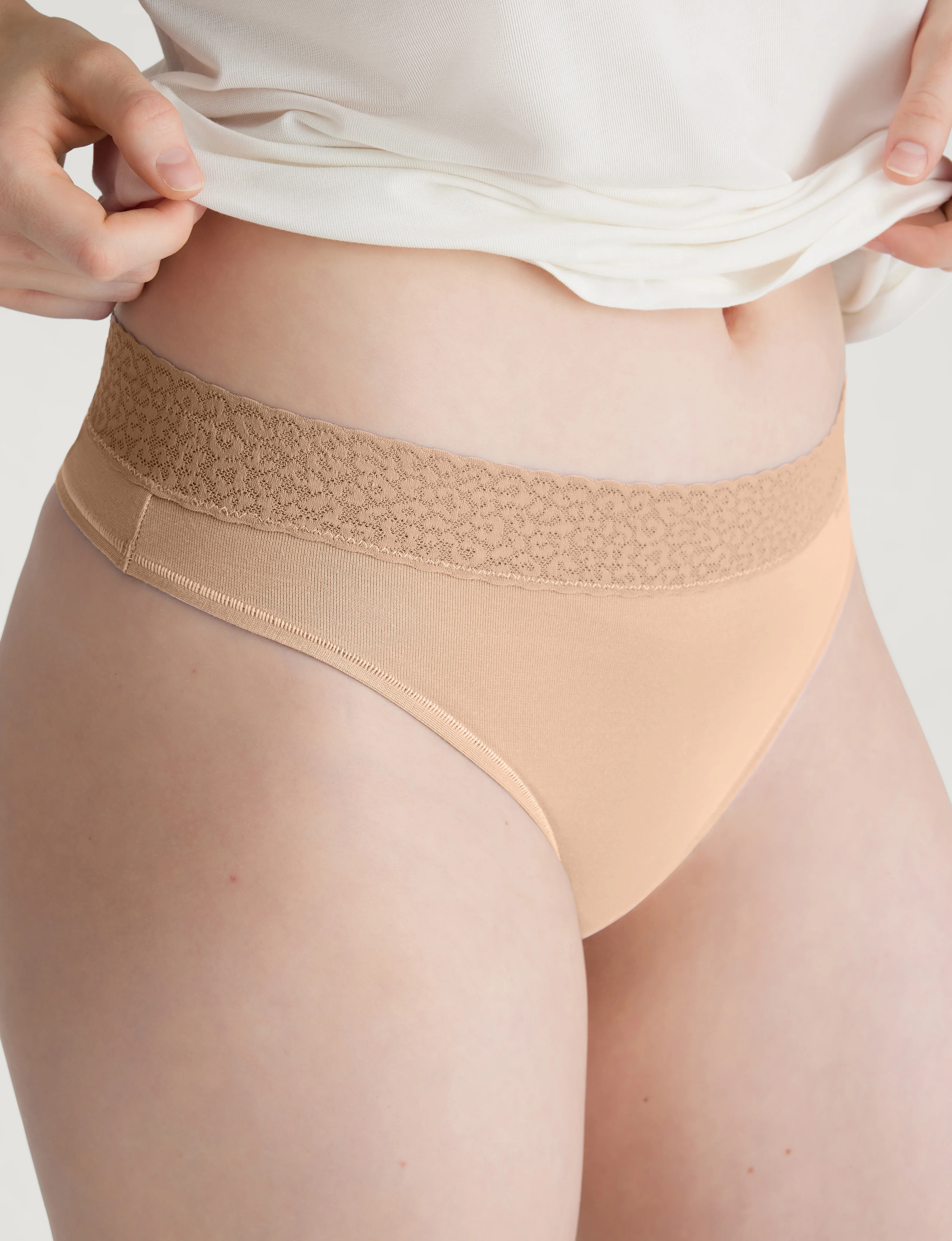 Women's Second Skin Thong, Lace Waist - Image 31