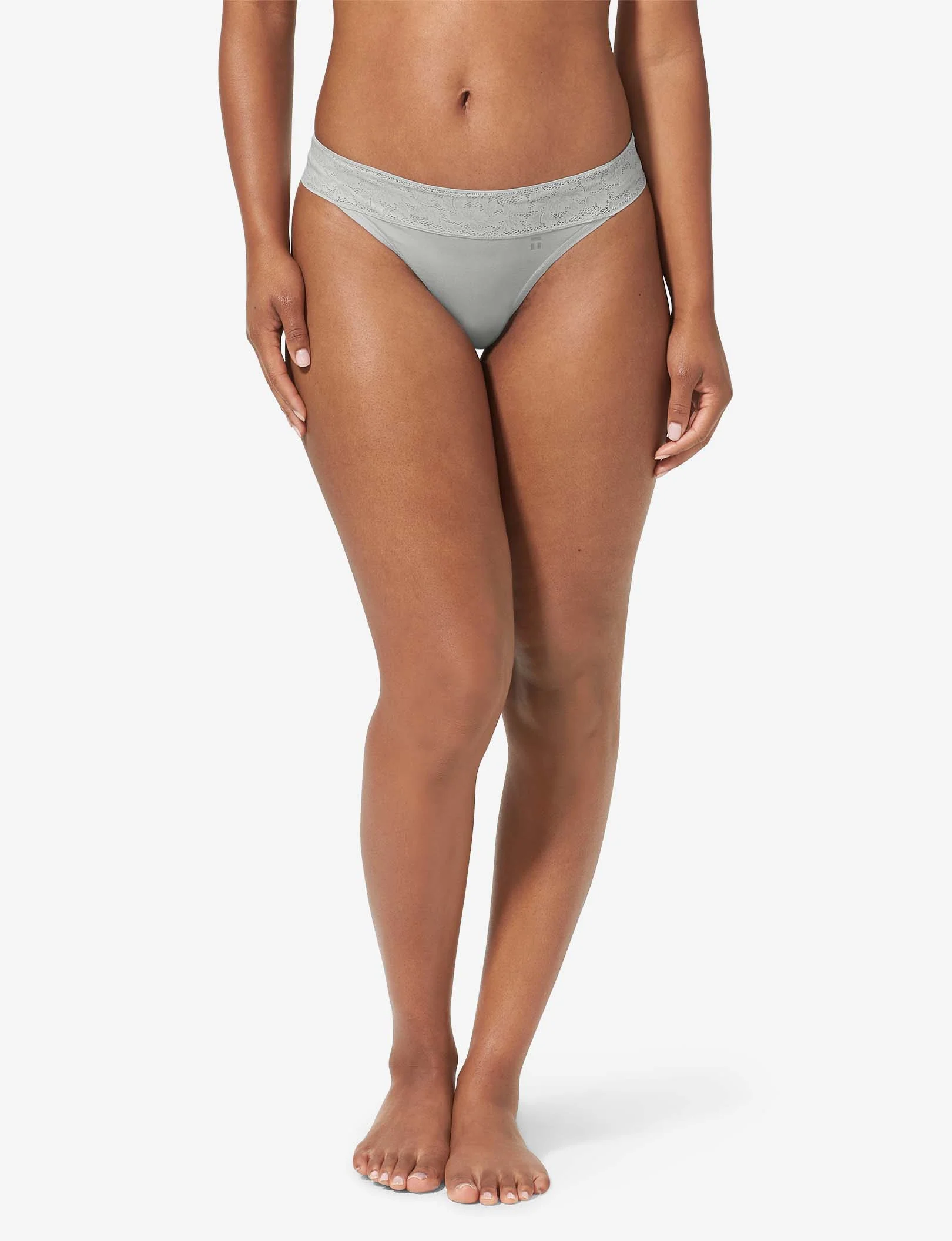 Women's Second Skin Thong, Lace Waist - Image 100