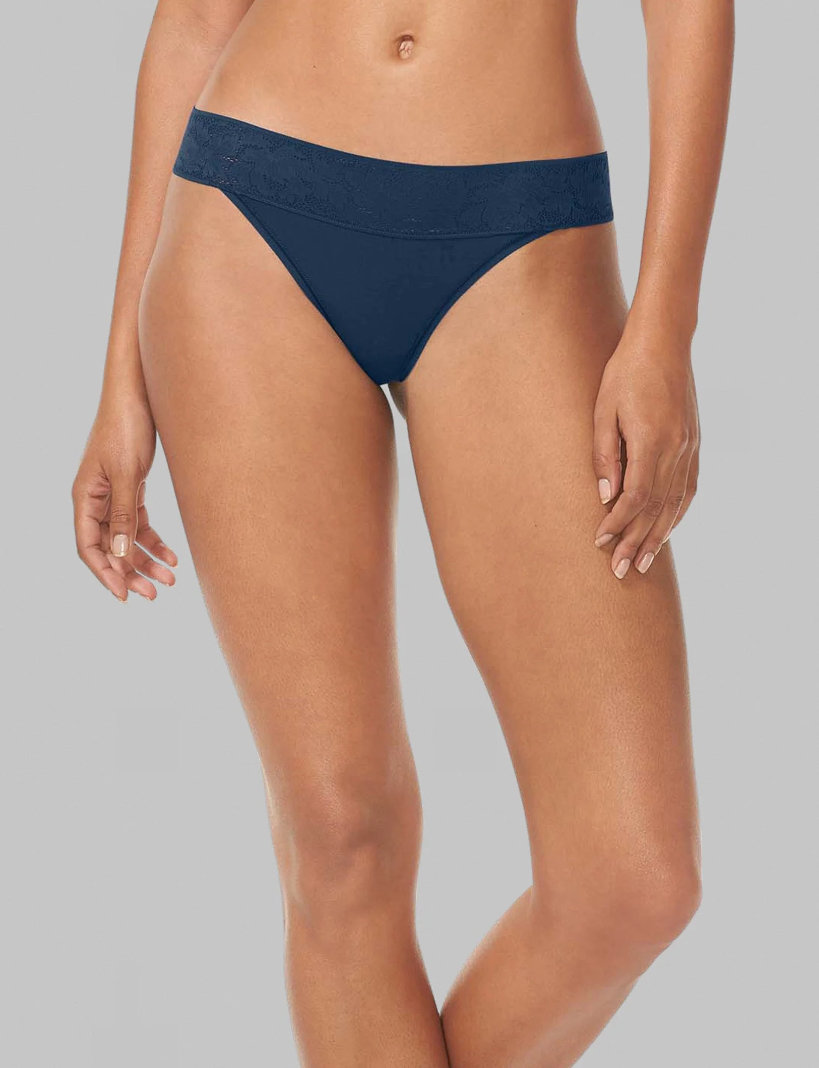 Women's Second Skin Thong, Lace Waist - Image 15