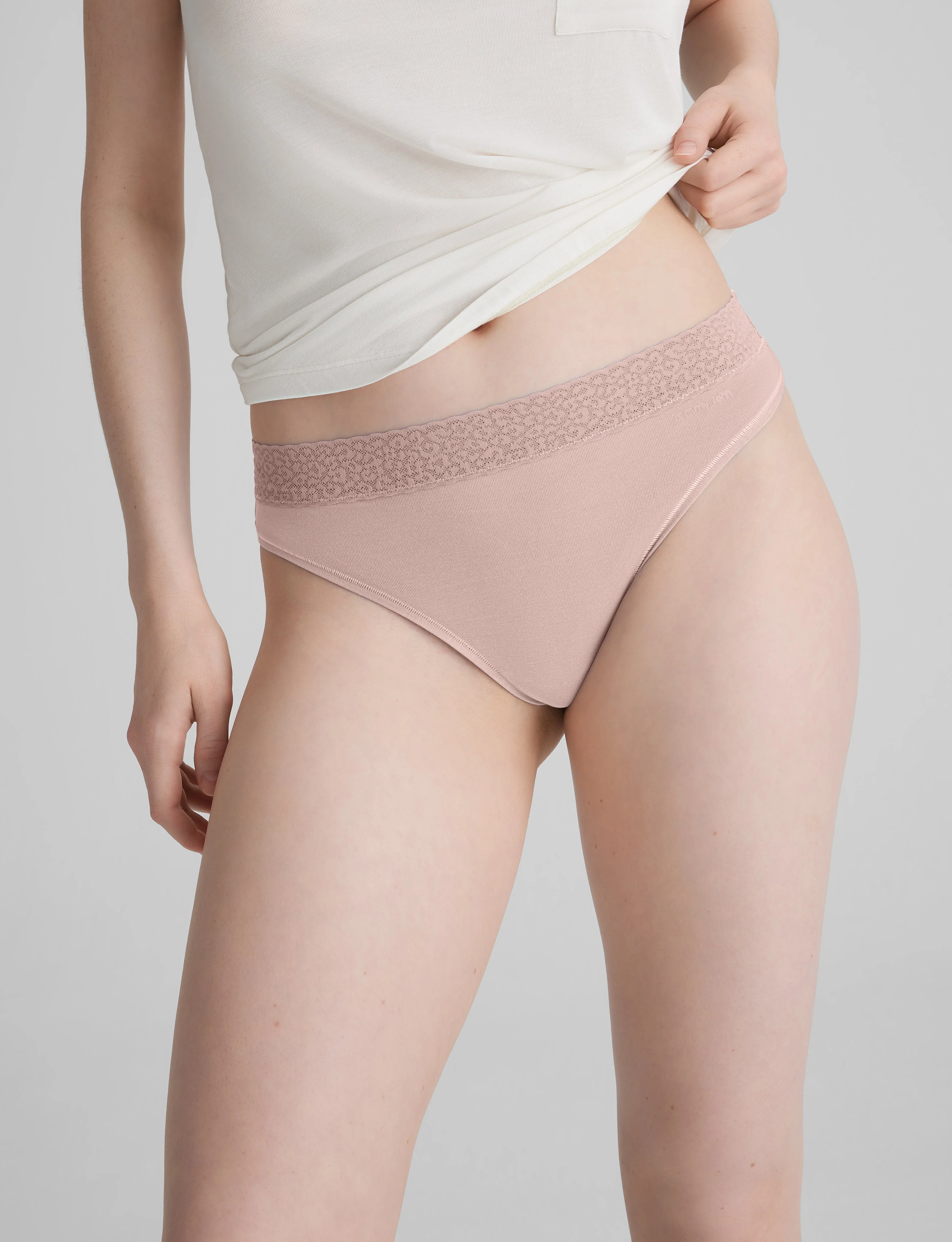 Women's Second Skin Thong, Lace Waist - Image 3