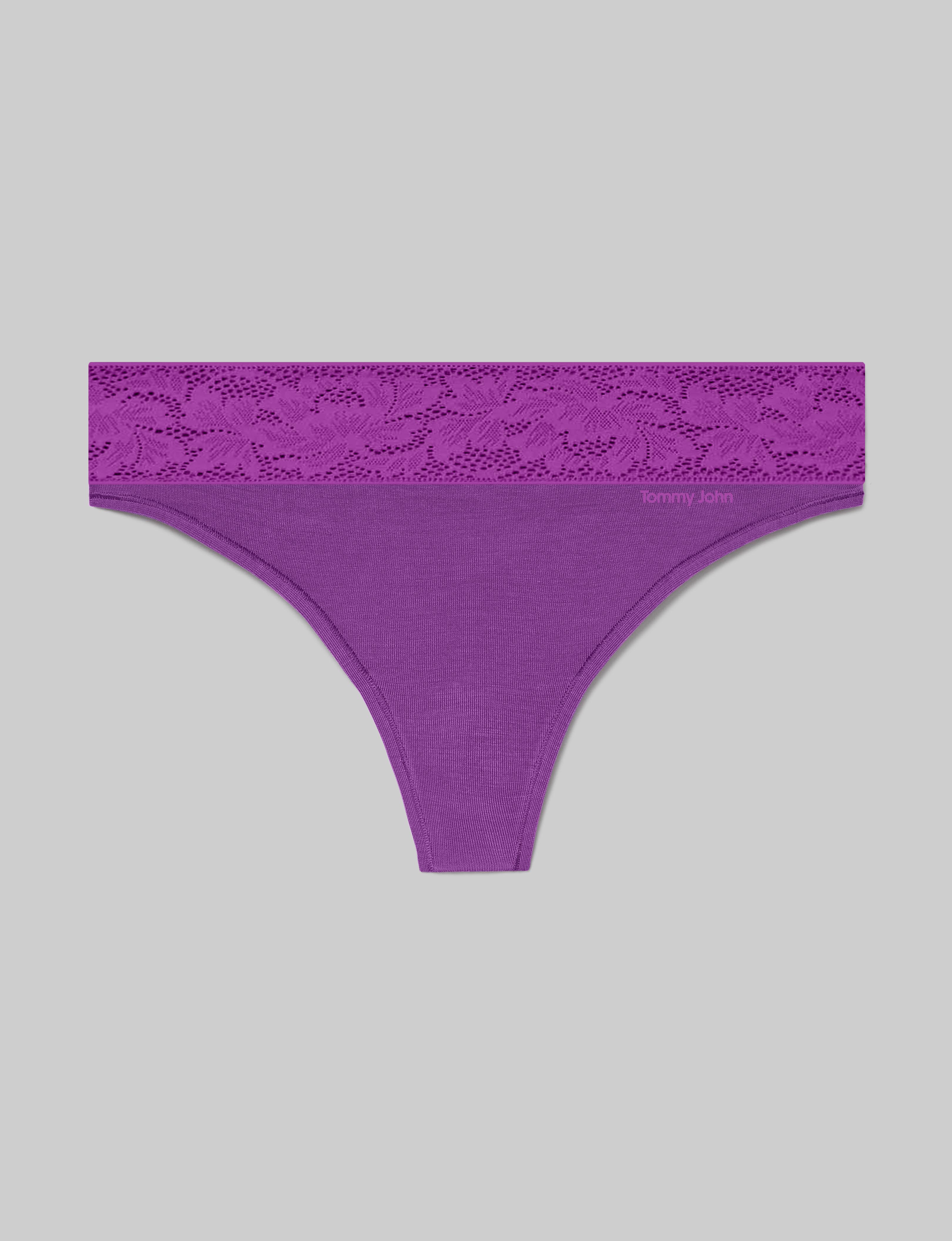 Women's Second Skin Thong, Lace Waist - Image 35