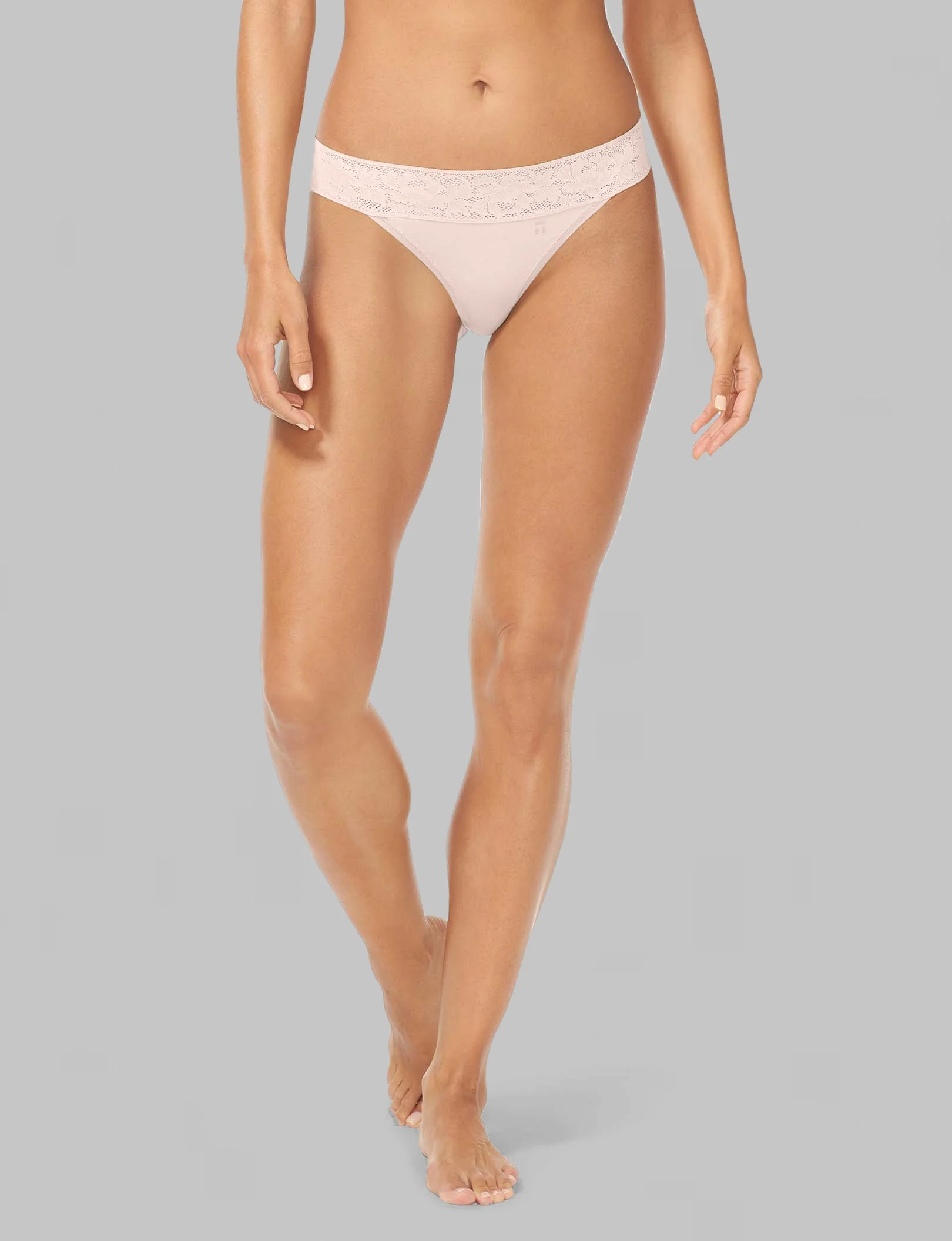 Women's Second Skin Thong, Lace Waist - Image 55