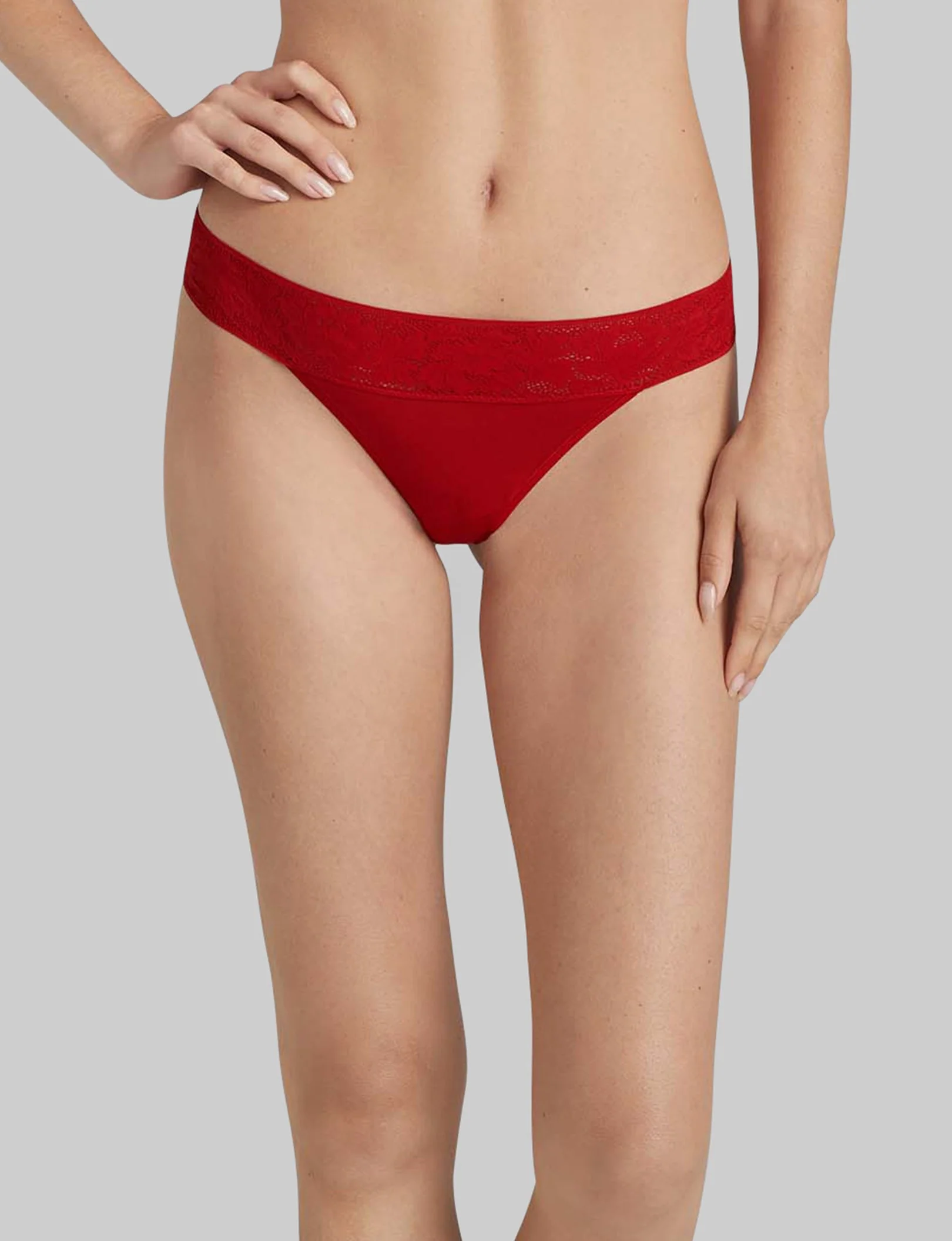 Women's Second Skin Thong, Lace Waist - Image 65