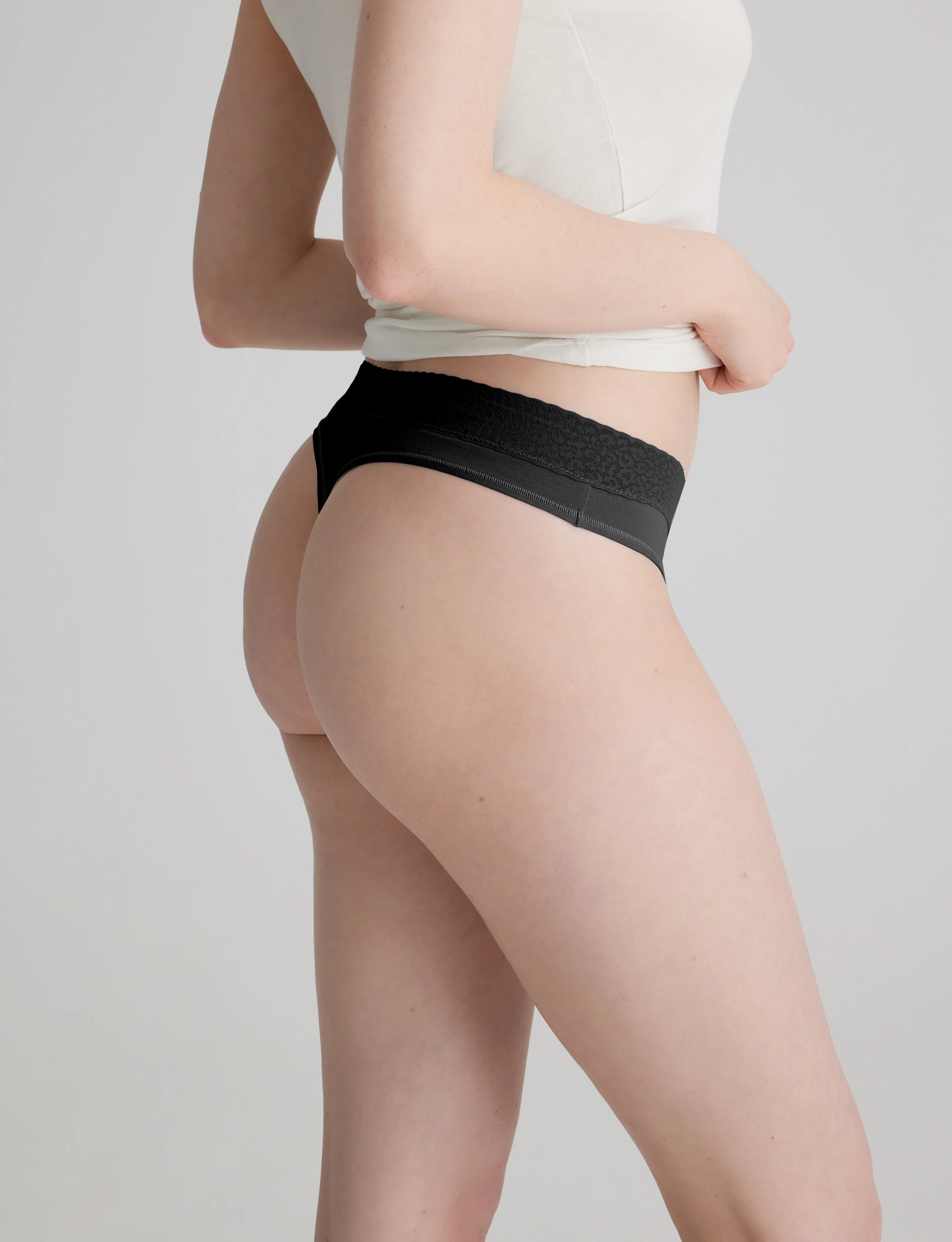 Women's Second Skin Thong, Lace Waist - Image 8