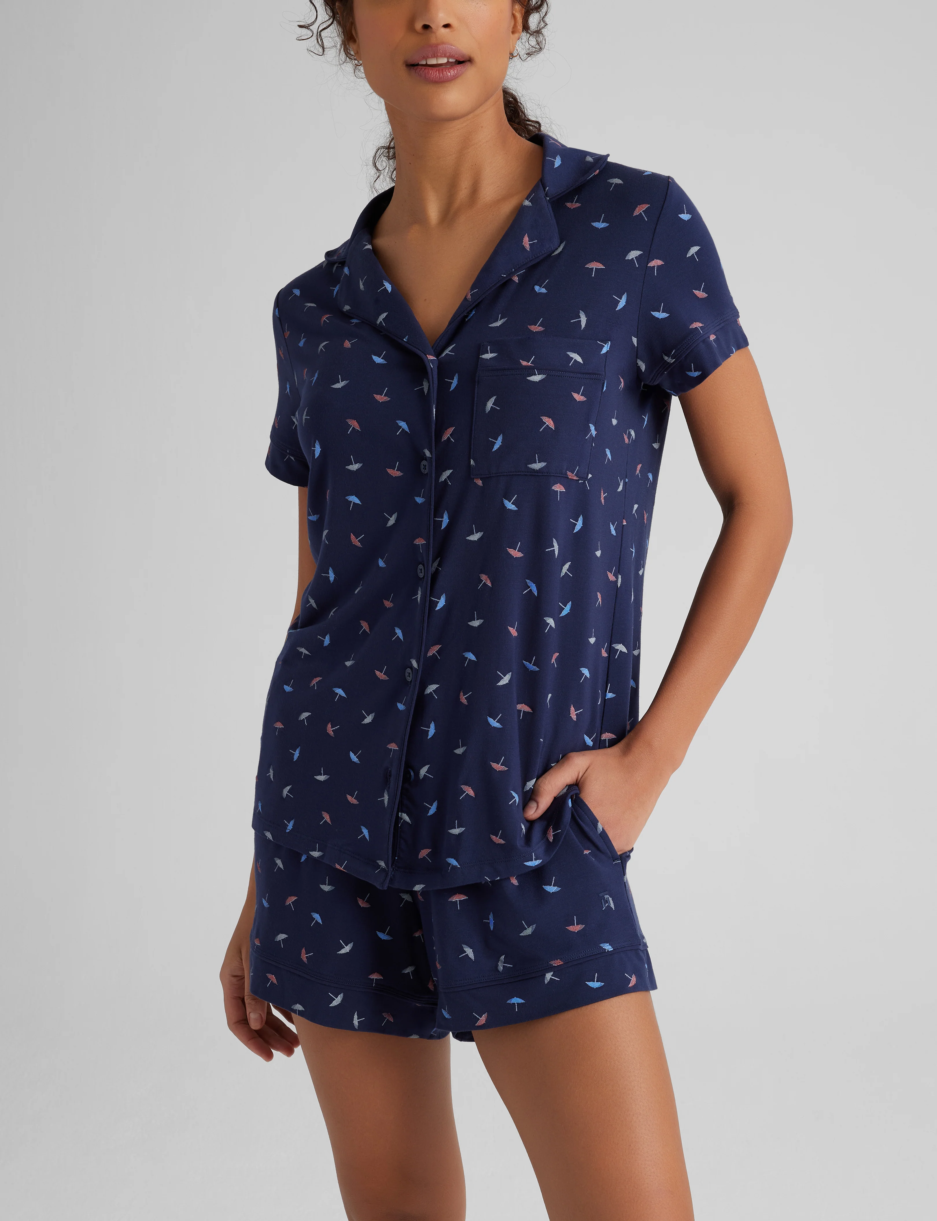 Women's Downtime Pajama Top & Short Set - Image 115