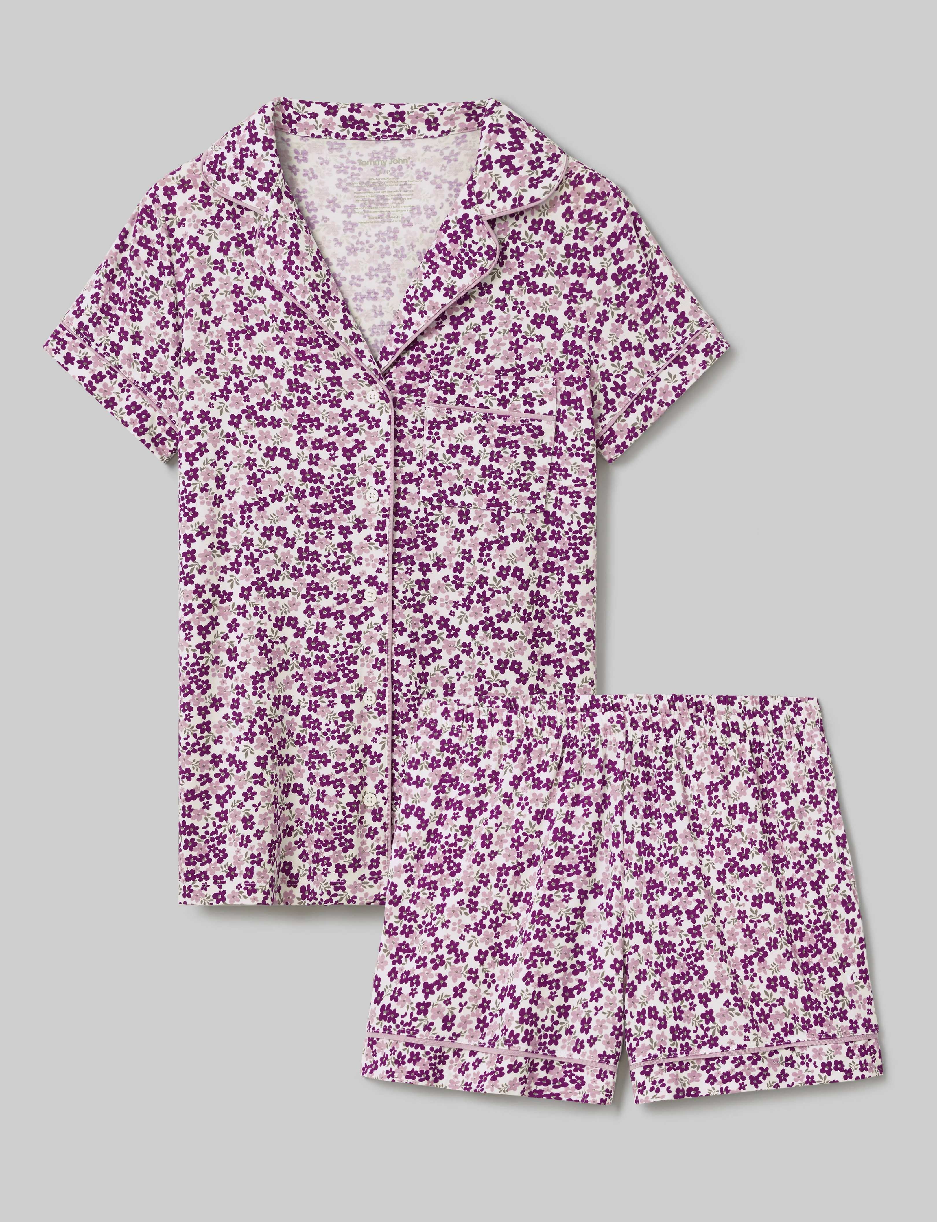 Women's Downtime Pajama Top & Short Set - Image 122