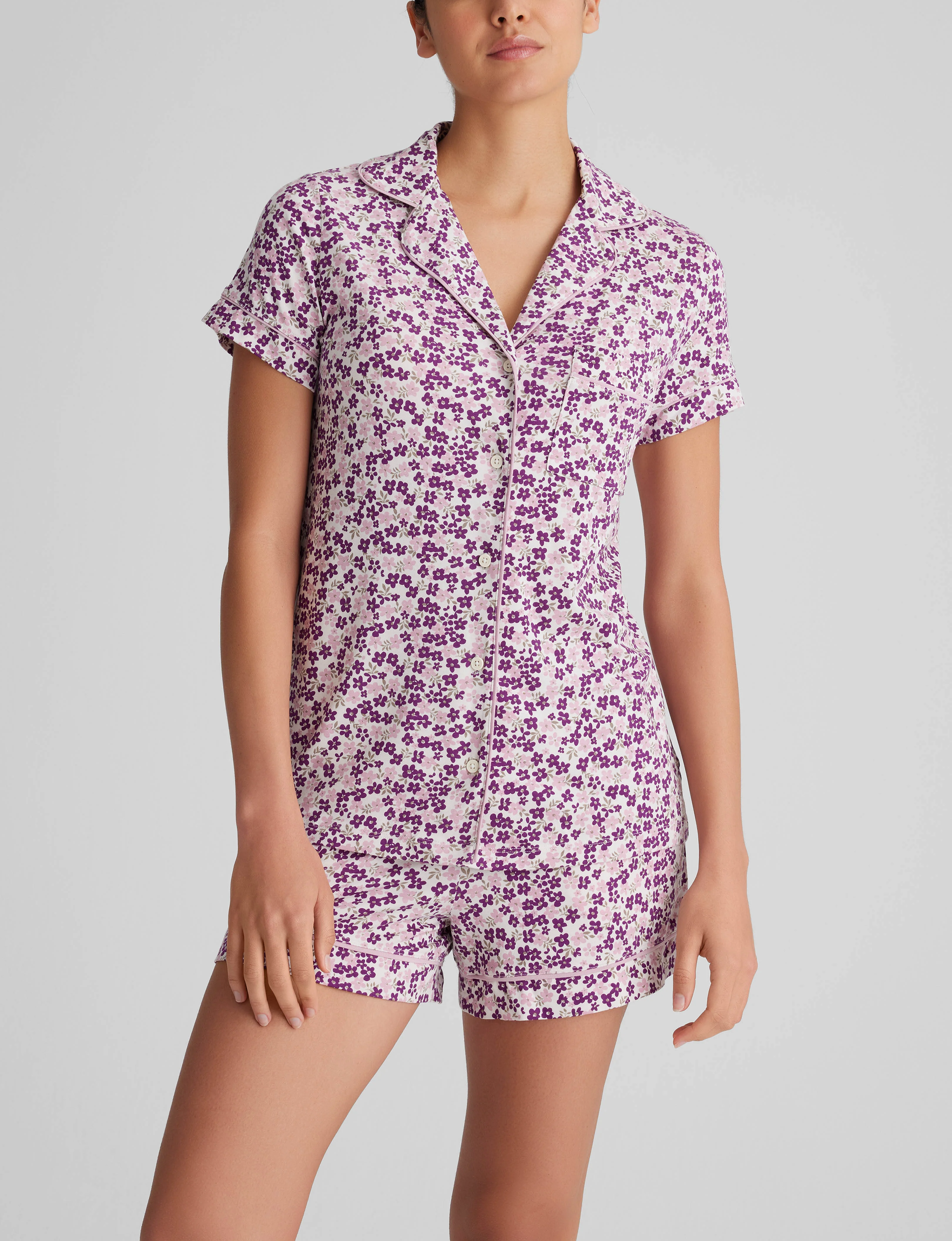 Women's Downtime Pajama Top & Short Set - Image 123