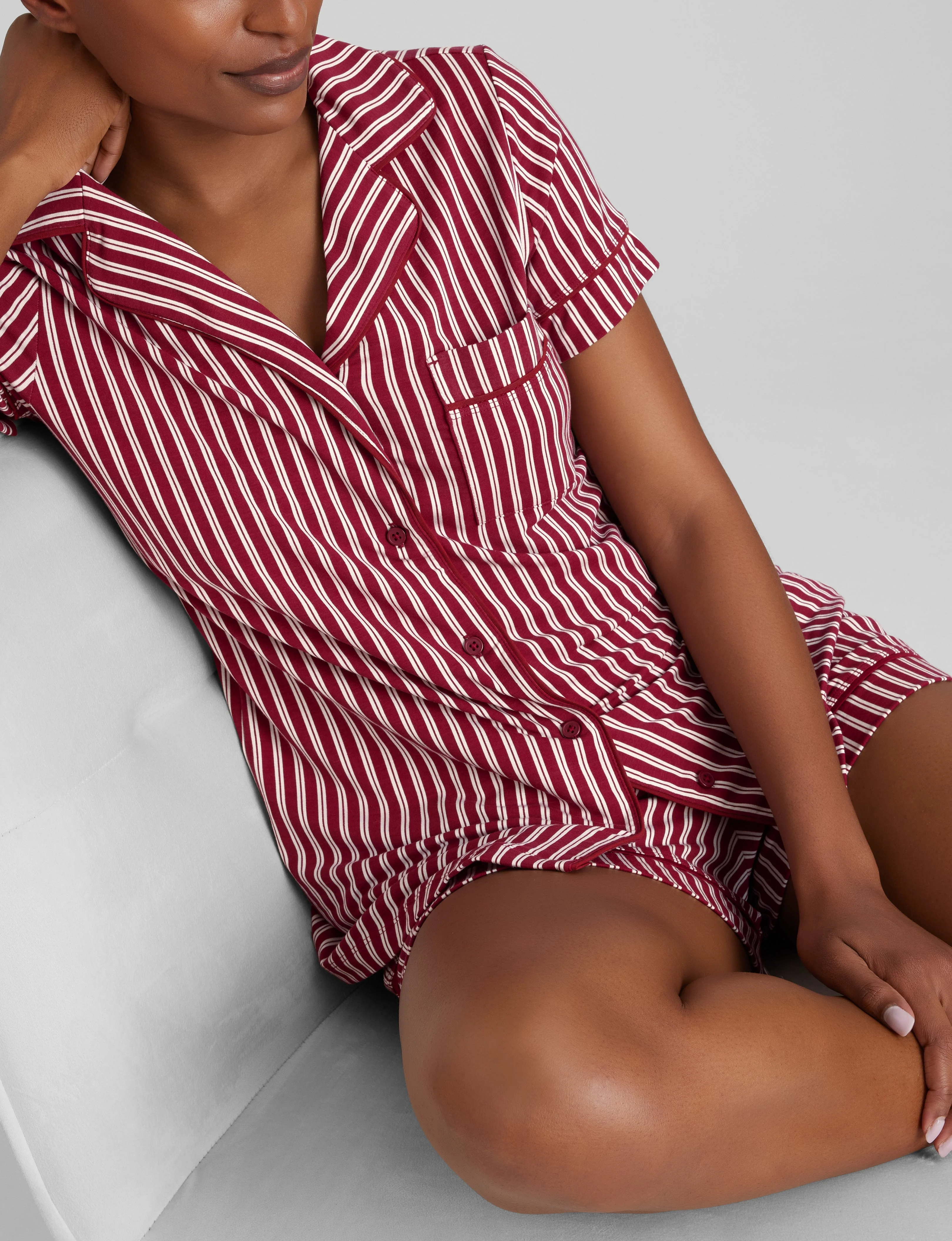 Women's Downtime Pajama Top & Short Set - Image 49