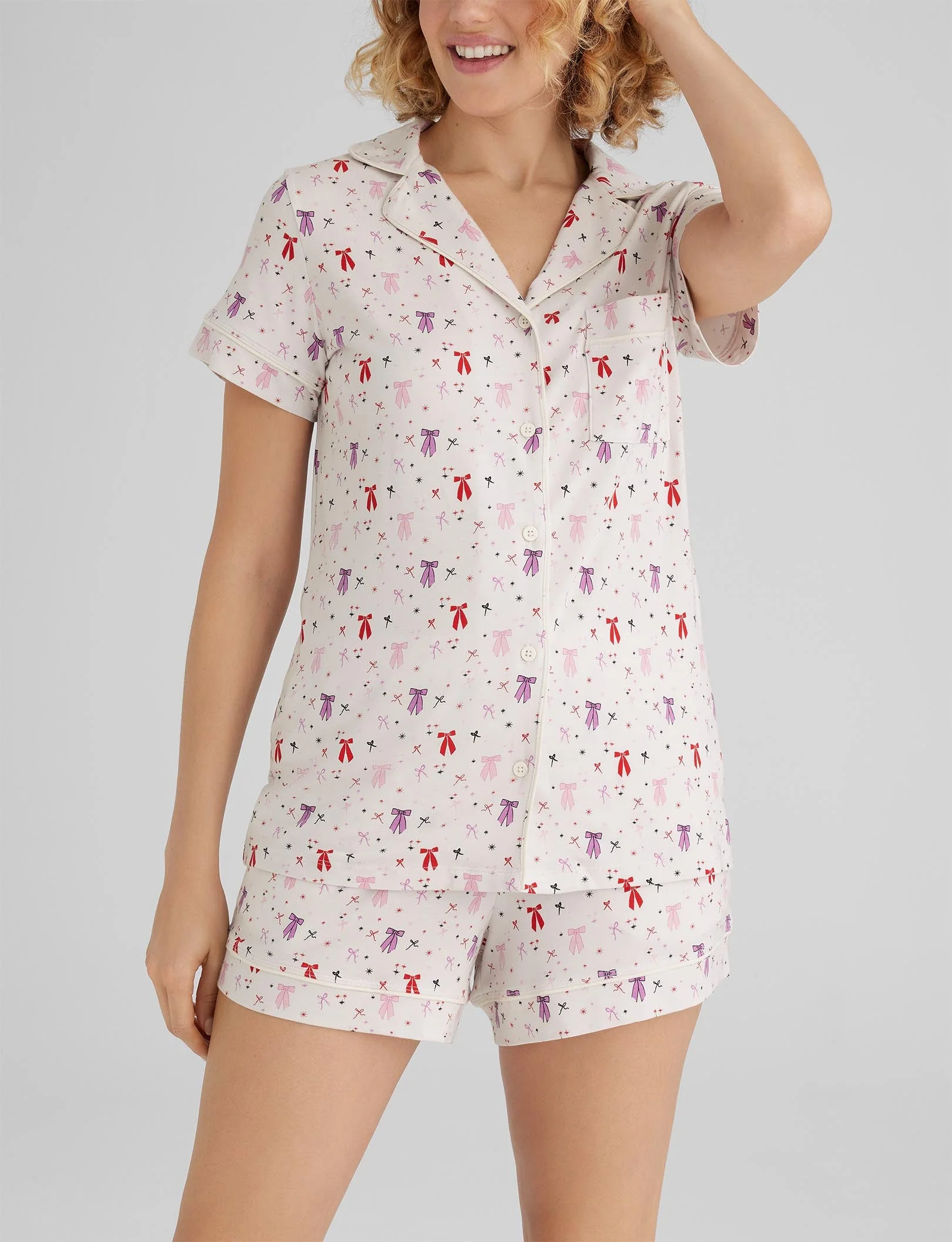 Women's Downtime Pajama Top & Short Set - Image 58
