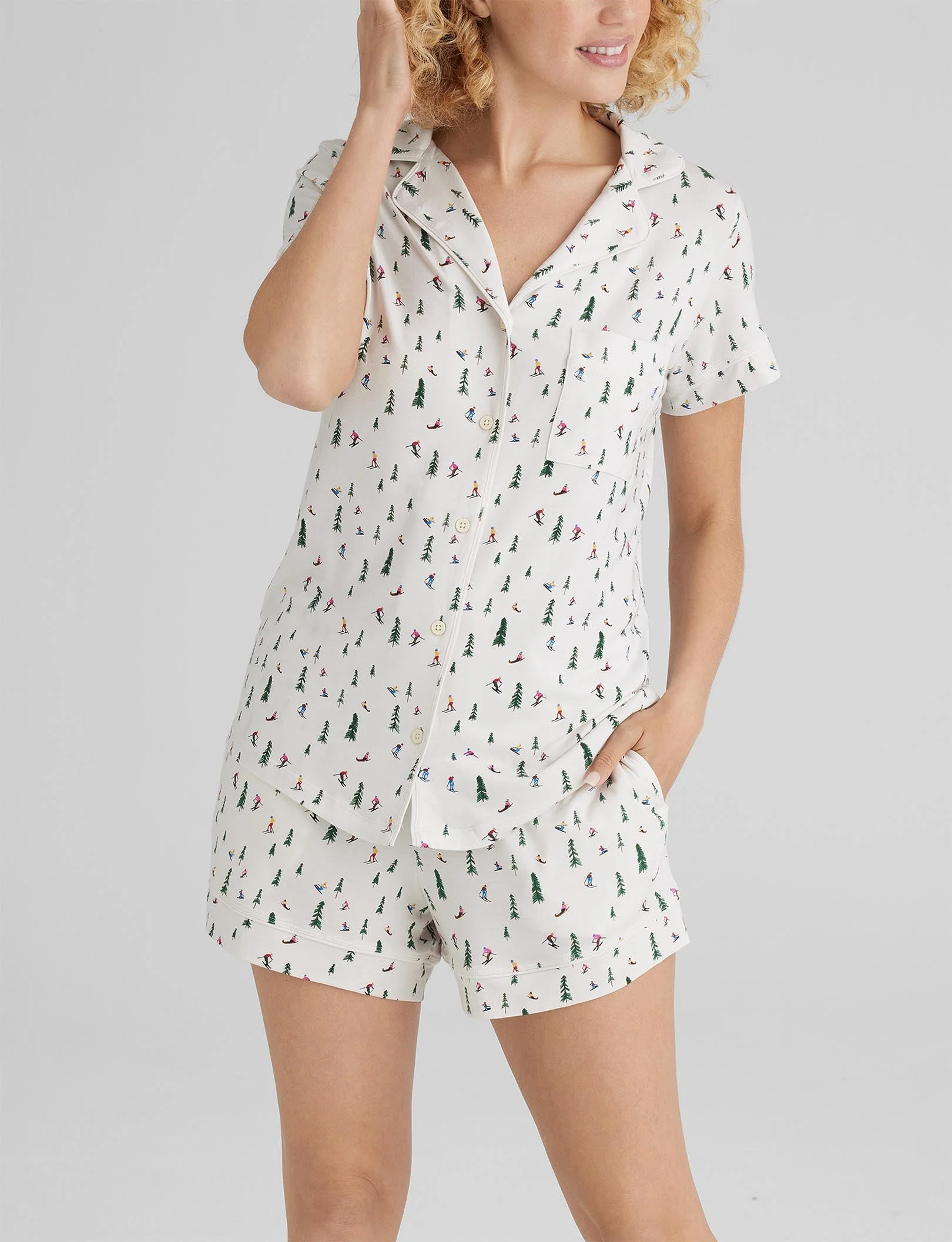 Women's Downtime Pajama Top & Short Set - Image 84