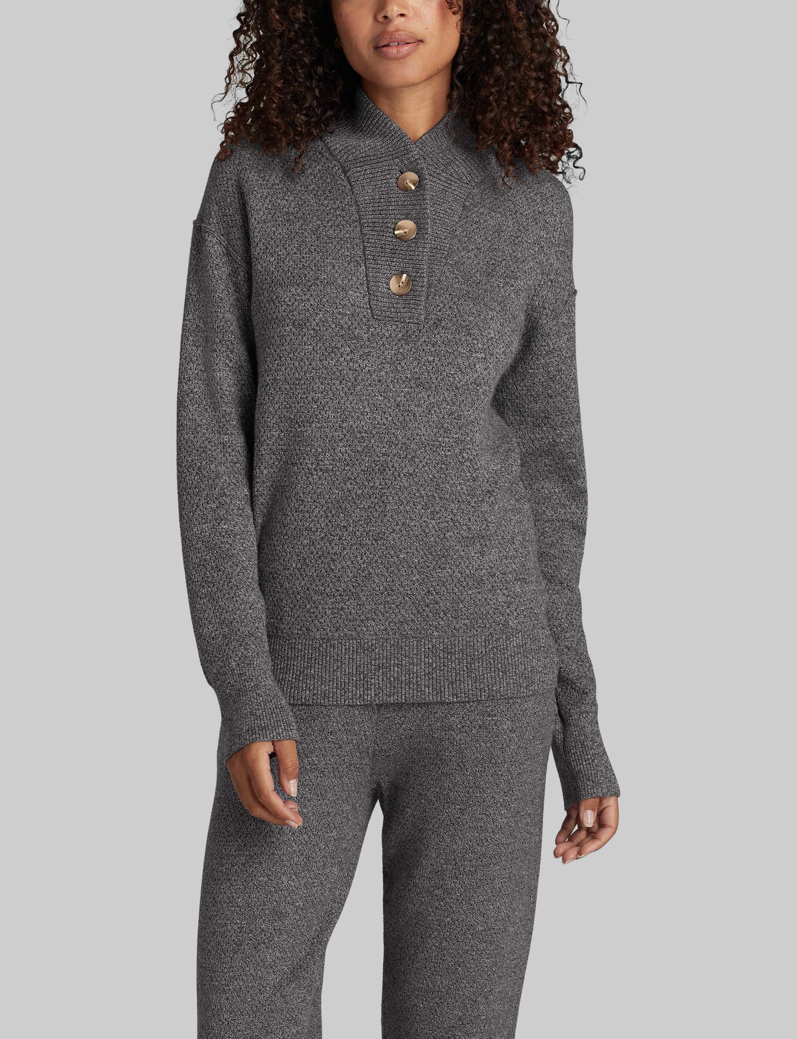 Women's Sweater Lounge Henley - Image 5