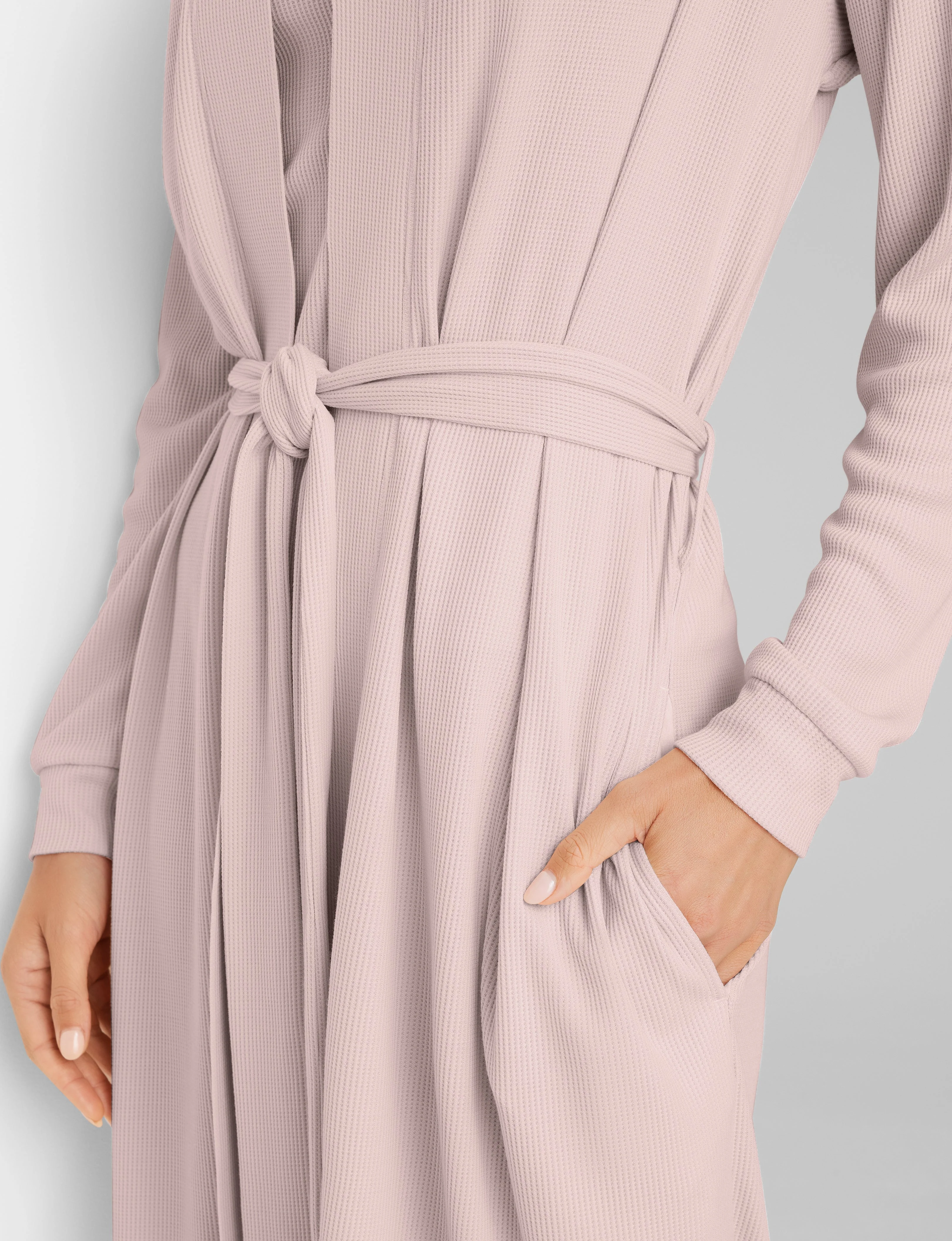 Women's Waffle Lounge Tank, Legging & Robe Set - Image 12