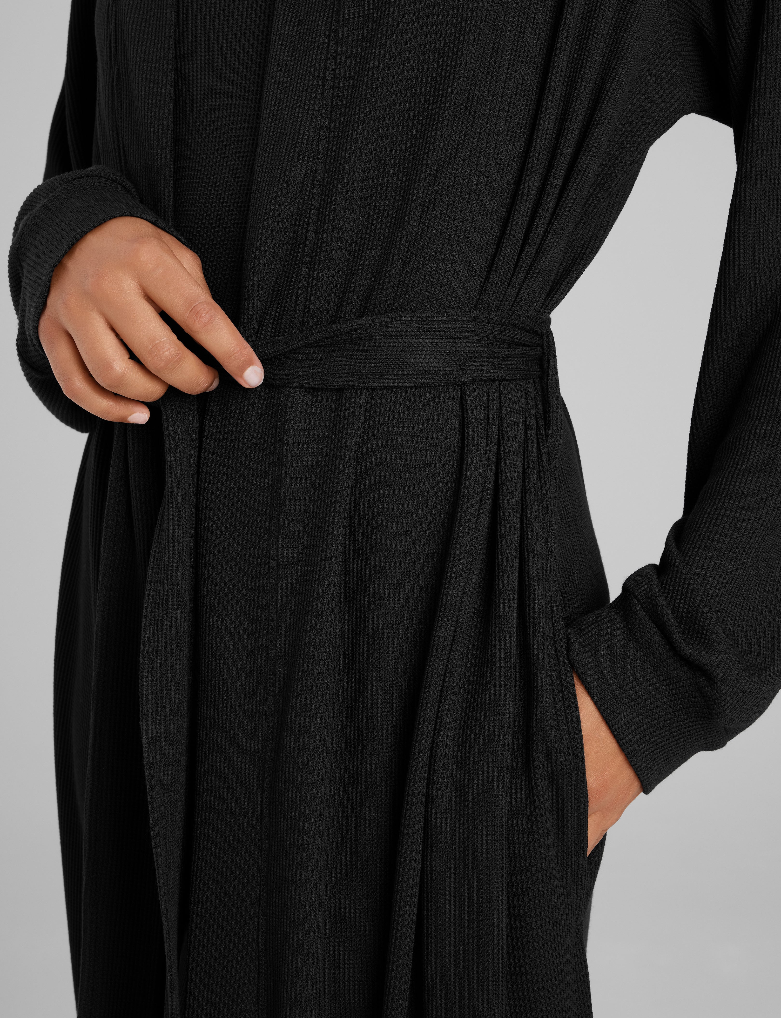 Women's Waffle Lounge Tank, Legging & Robe Set - Image 6