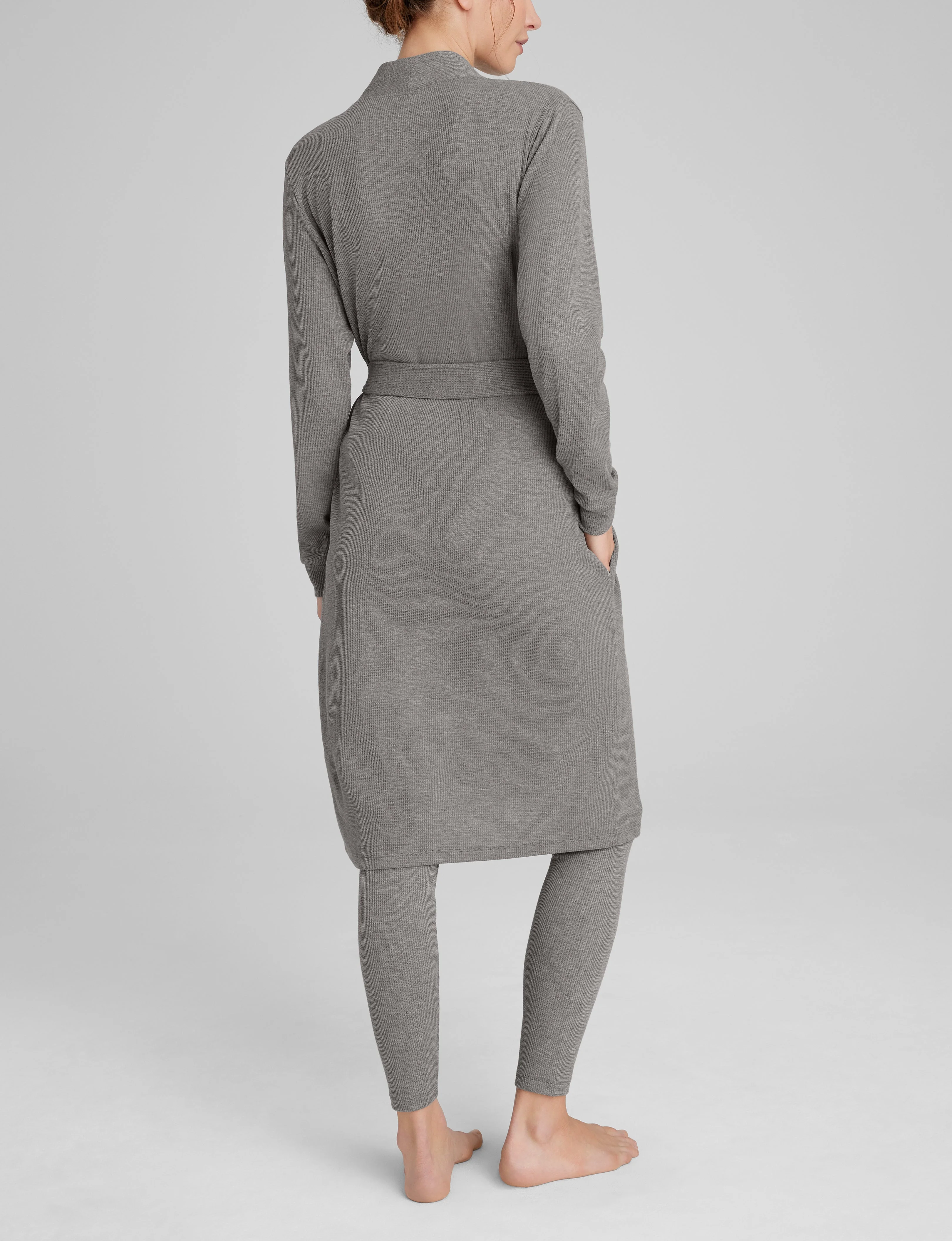 Women's Waffle Lounge Tank, Legging & Robe Set - Image 8