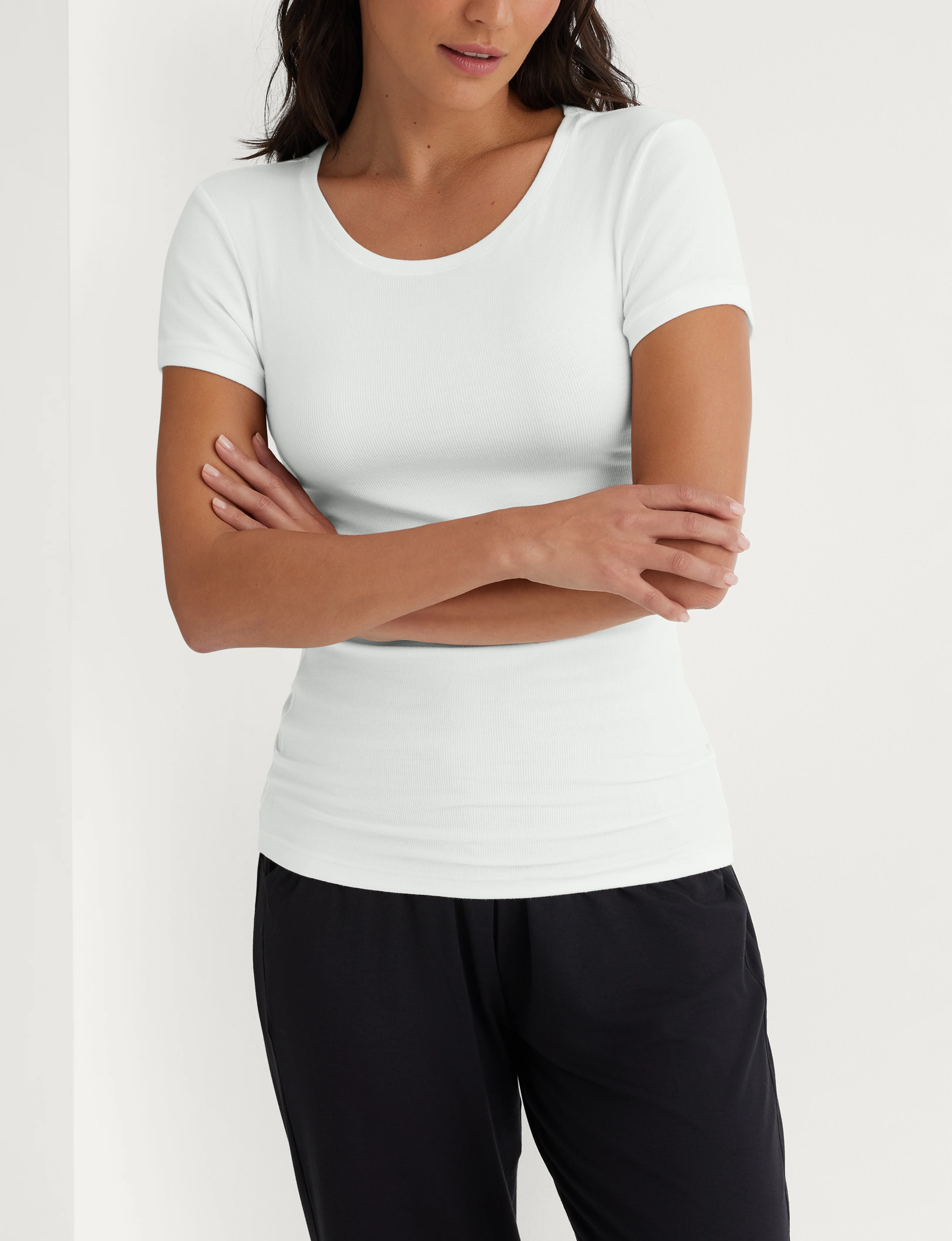 Women's Woven Boxer & Micro Rib Tee - Image 2
