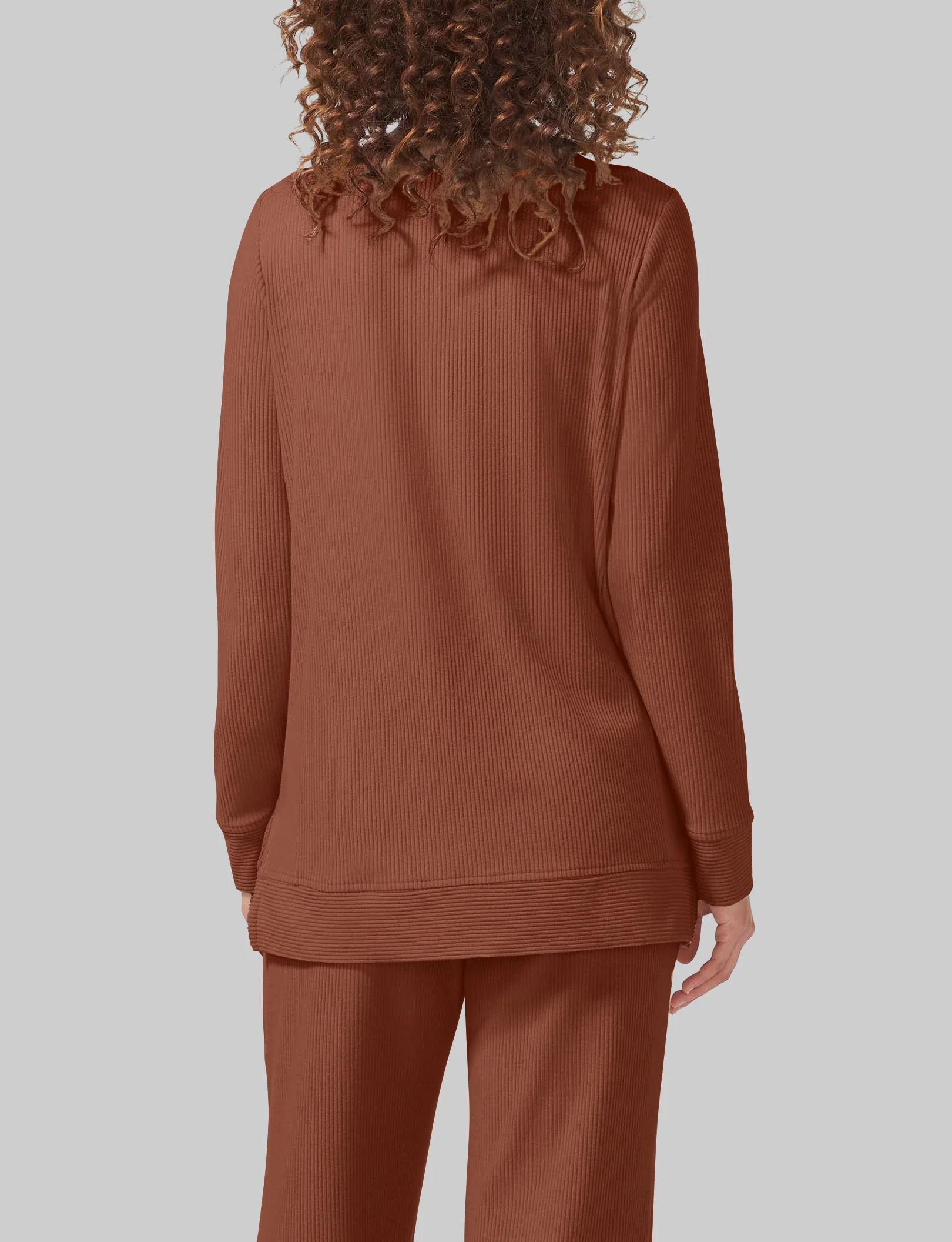 Women's Zen Ribbed Long Sleeve Crew Neck - Image 5